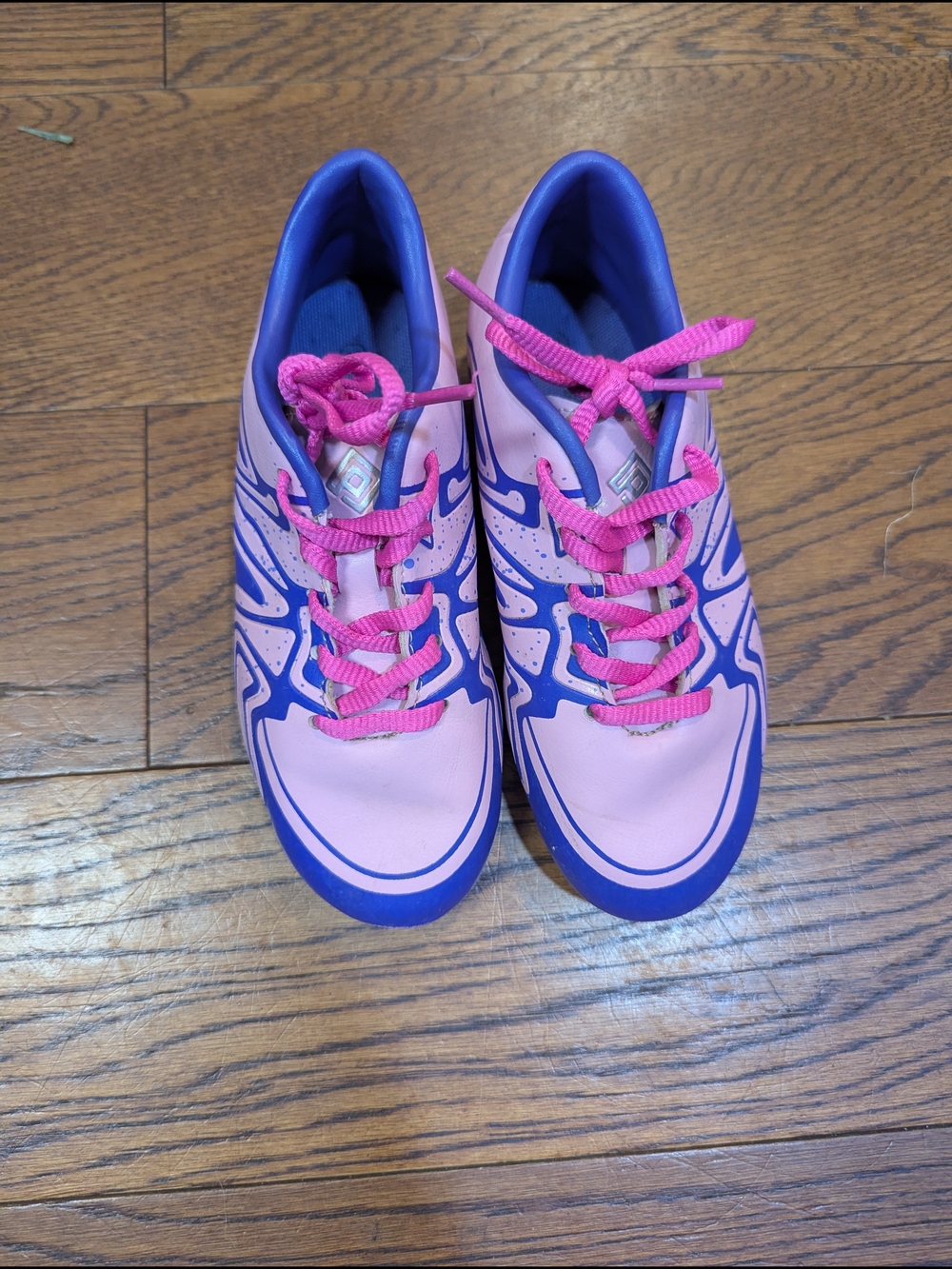 Dream Pairs Soccer Cleats Kids Pink and Blue Soccer Cleats